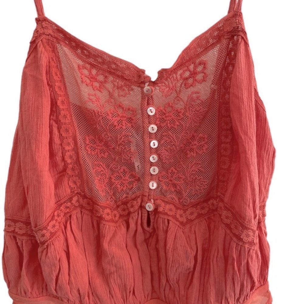 NWOT Free People Still The One Bodysuit in Coral S - Picture 5 of 10